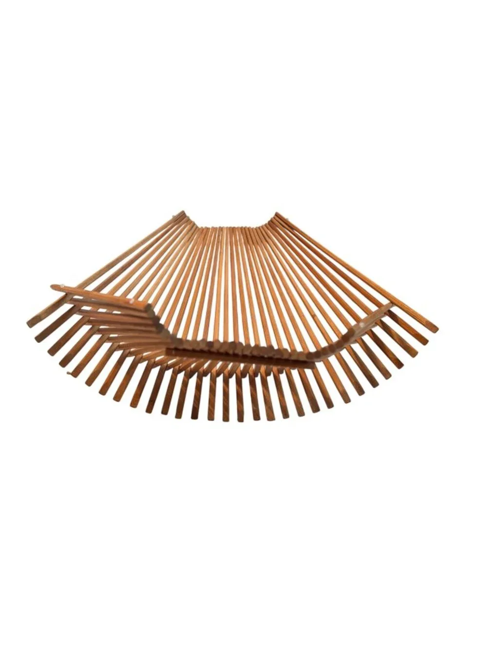 Foldable Bamboo Basket Rack Or Decorative Storage Organizer vintage